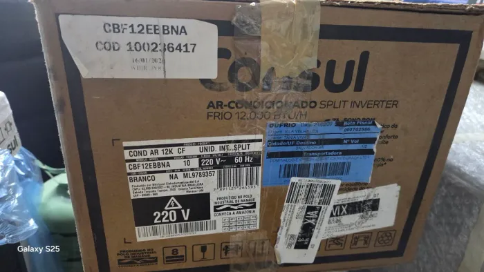 Oportunidade:Unidade evaporadora,consul 12 mil btus .