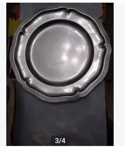 Travessa de inox redonda rasa