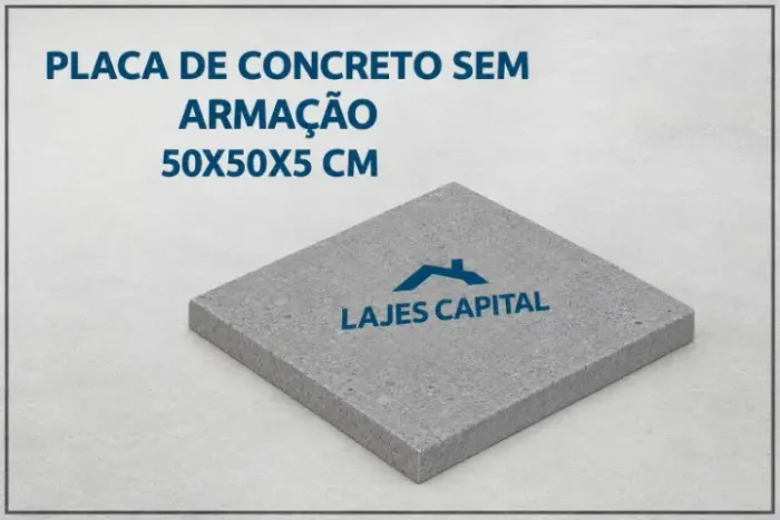 placa de concreto ( sem armação )