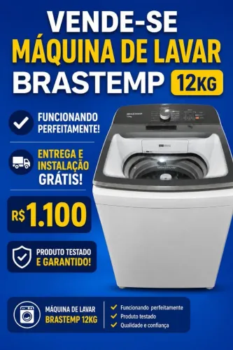 Máquina de lavar Brastemp 12kg - Entrego