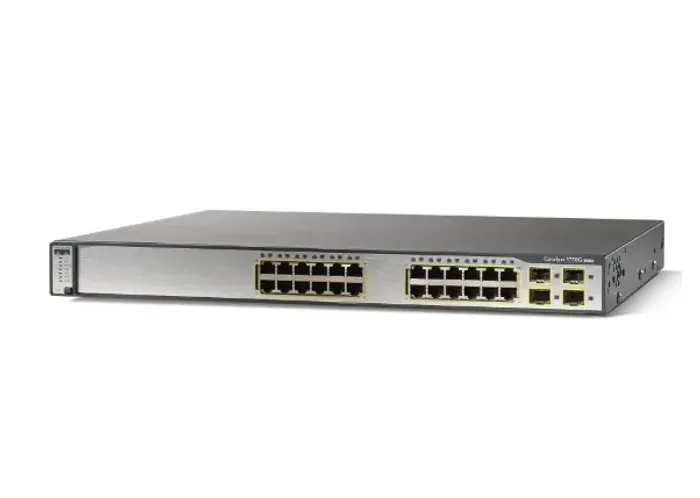 Switch Cisco Catalyst 3750g 24p 24 Portas Gigabit Ethernet PoE 