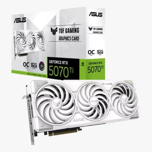 RTX 5070 Ti 16GB ASUS TUF White Exclusiva - LOJA FÍSICA - 18x