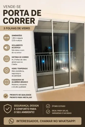 Porta de Correr 3 folhas