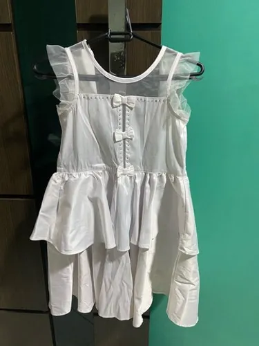 Vestido branco infantil ABC, comunhão e etc
