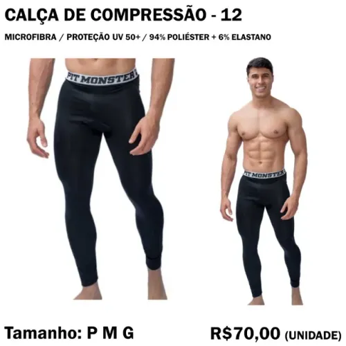 Calça de Compressão com Proteção Uv e Função Térmica