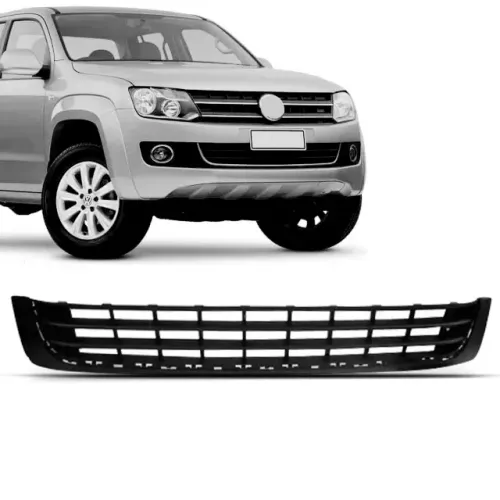 Grade Parachoque Volkswagen Amarok 2013 à 2016 - Cd Cs - Central Preto / Friso Preto- Loma