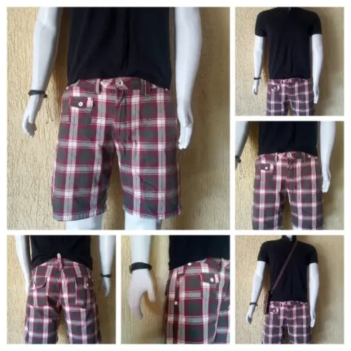 Bermuda Masculina Xadrez Zara