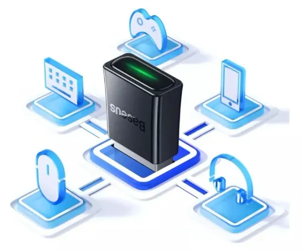 Adaptador Receptor Bluetooth 5.3 - Baseus - Até 5 Dispositivos