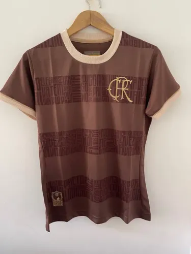 Camisa Flamengo feminina identidade marrom consciência negra