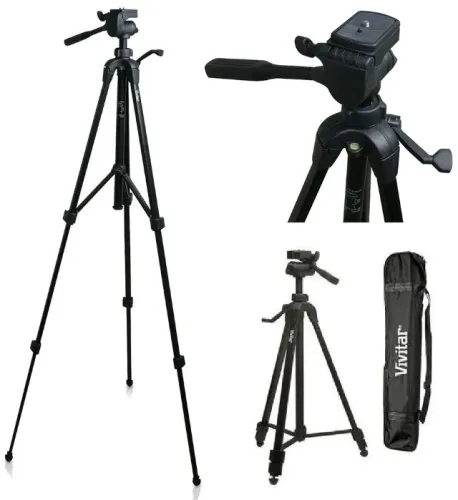 Novo Super Tripé Profissional Altura Até 1,62m Vivitar