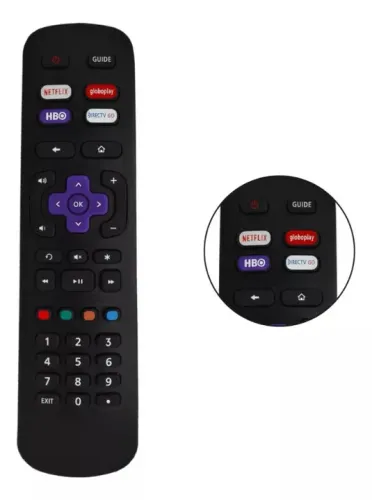 Controle Remoto Tv Smart Semp Tcl Toshiba Roku - Novo