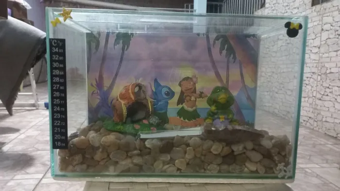 Aquário Decorativo Stitch e Amigos