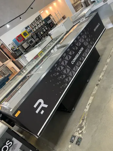 Ilha para congelados 3 metros iluminação Led - pronta entrega 