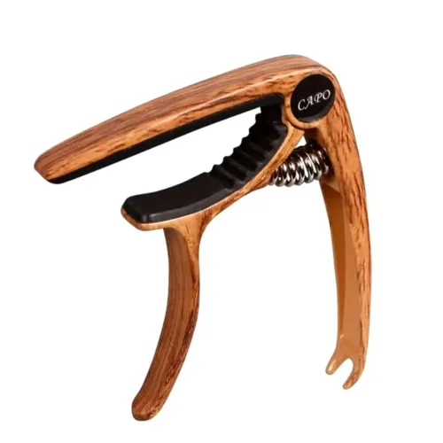 Capotraste Bracadeira para Violão/Guitarra em Madeira - Novo
