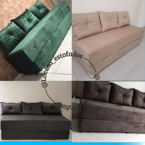 Sofá cama Bicama Moderno e Confortável - Diversas Cores