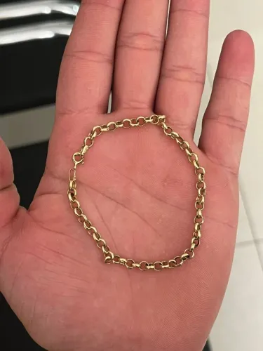 Pulseira Portuguesa Feminina de Ouro18k 3.25g