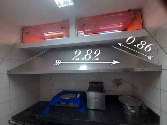 Coifa Aço Inox 304 c/ filtro Dutos e Acessórios