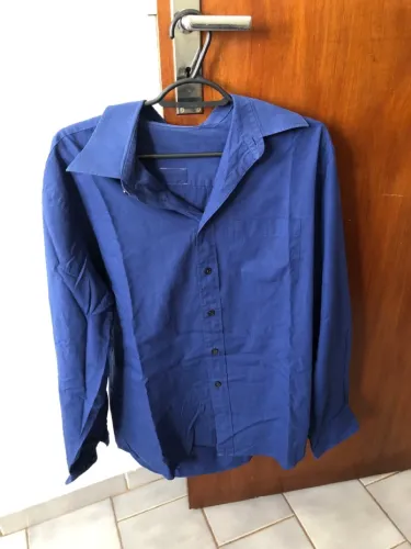 Camisa azul masculina Tommy Hilfiger