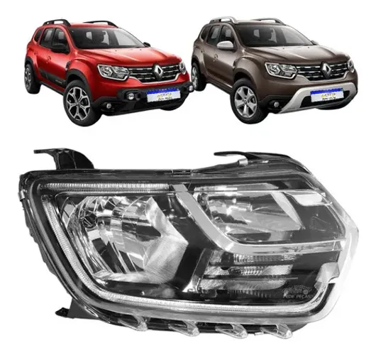 Farol Renault Duster 2021 2022 2023 2024 Com Led Novo Ld - Direito/passageiro