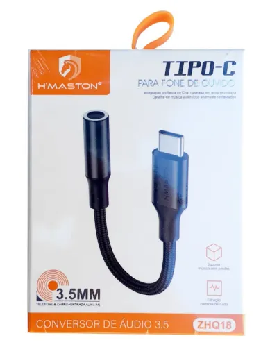 Adaptador Tipo C para Fone de Ouvido 3.5mm P2