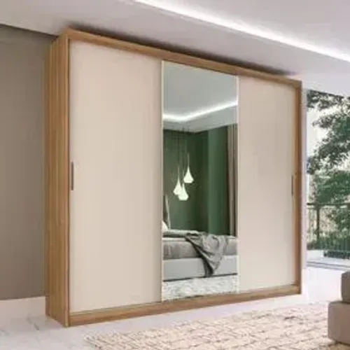 Guarda Roupa Casal Dalila 3 Portas 4 Gavetas Espelho