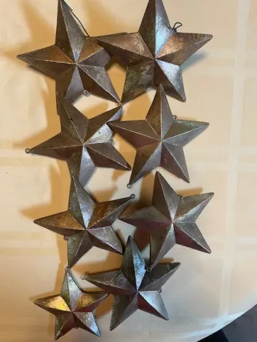 8 estrelas para árvore de Natal, R$1,00 cada