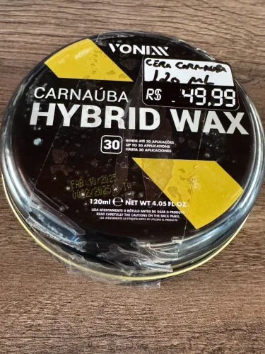 Vonixx cera carnaúba híbridowax 120ml na promoção 