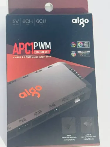Controladora Fans e Rgb Aigo Apc1 + Hub Argb 3 Pin 5v + Pwm 4 Pin 12v