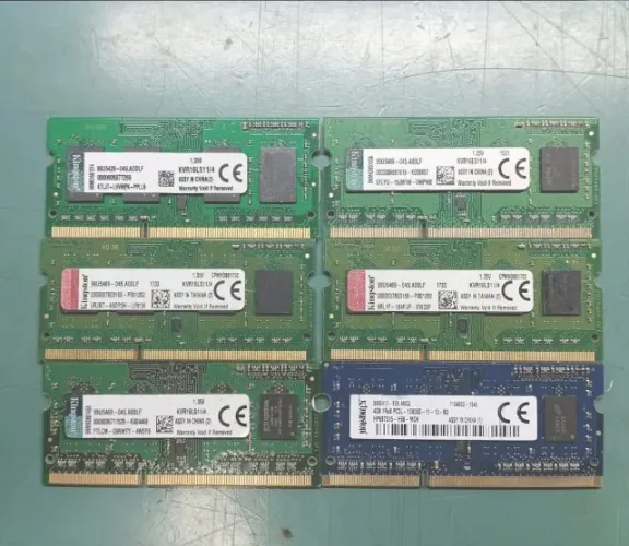 Kit 06 memórias 4gb Pc3L Ddr3L 1600mhz para notebook