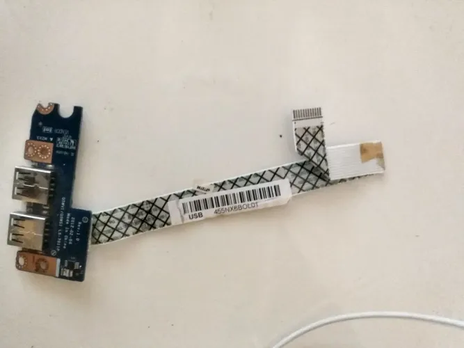 Placa com duas entradas USB para notebook. Modelo cabo flat 455nx6bolot usado