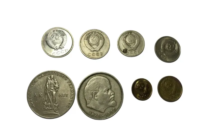 Conjunto de 8 Moedas Soviéticas,