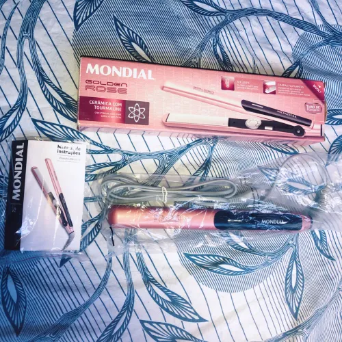 Prancha Alisadora Mondial Golden Rose AntiFrizz Cerâmica e Turmalina Bivolt Regulável