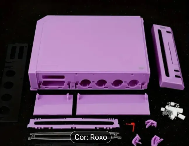 Case substituição para nintendo wii cor roxa