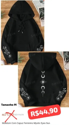 Moletom Feminino Mystic Eyes Sun - SHEIN