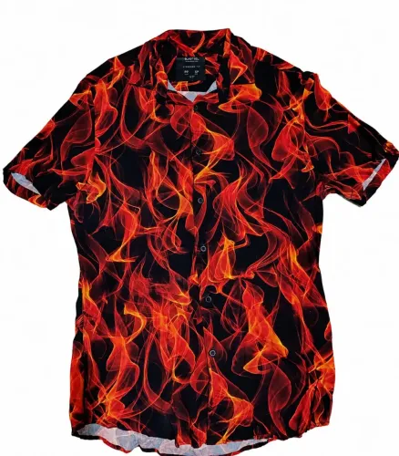 CAMISA SOCIAL MASCULINO COM ESTAMPA