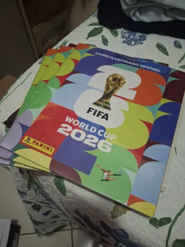 Kit 5 álbuns da copa do mundo 2026 (lacrados)