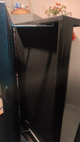 Vendo Cama de solteiro Baú com mini colchão junto Preta Semi Nova  350$ * Rafae 