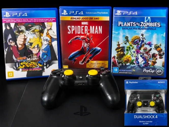 PS4 Slim 1TB + Controle Original + Jogos | (Ótimo Estado) | Aceito Meta Quest 2 ou 3s