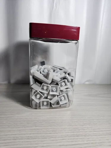 Keycaps/teclas pudding cinza