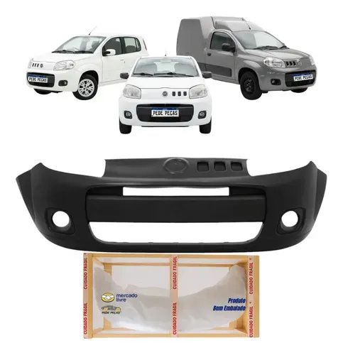 Parachoque Fiat Uno Vivace 2010 2011 2012 2013 A 2016 Novo Preto