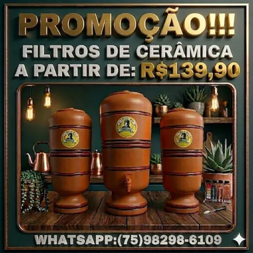 Filtros de cerâmica tradicional novos na caixa