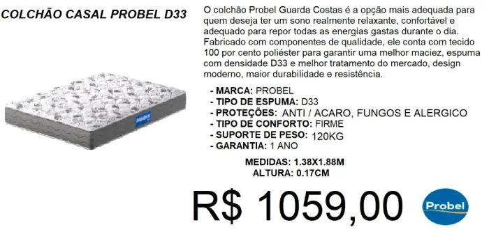 colchão de espuma D33 casal - entrega gratuita!