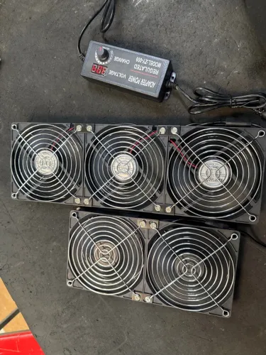 KIT 5 fans 12cm 3mil rpm com fonte controladora