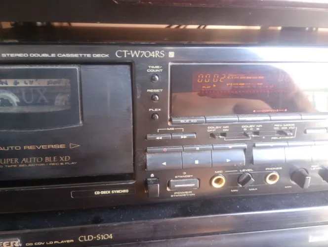 Deck duplo estéreo Pioneer CTW 704RS (auto reverso desregulado)