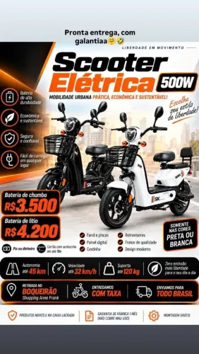 Scooter moto elétrica 500W