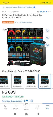 Vendo shift Power para linha prisma /Onix