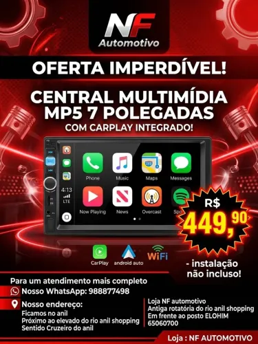 Mp5 7 polegadas com CarPlay