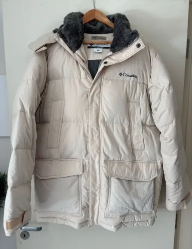 jaqueta columbia ski snowboard g inverno bege importada
