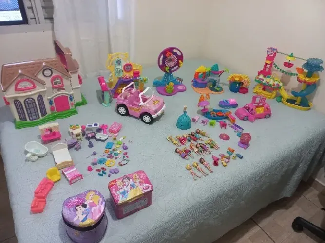 Coleção Polly Pocket & Casinha Lar Doce Lar