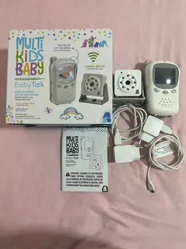 Babá Eletrônica Multikids Baby Talk c/ Câmera - Seminova e Completa
